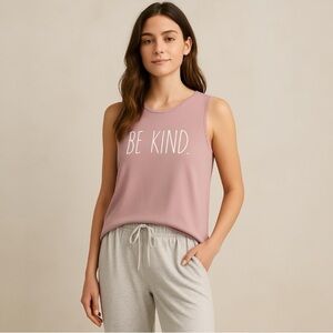 Rae Dunn Pink Be Kind Tank Size Medium